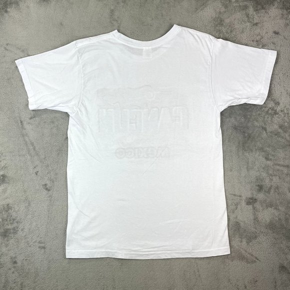 Vintage Splash Heavy Weight Cancun Mexico White Short Sleeve T-Shirt Gold Large - Picture 4 of 7